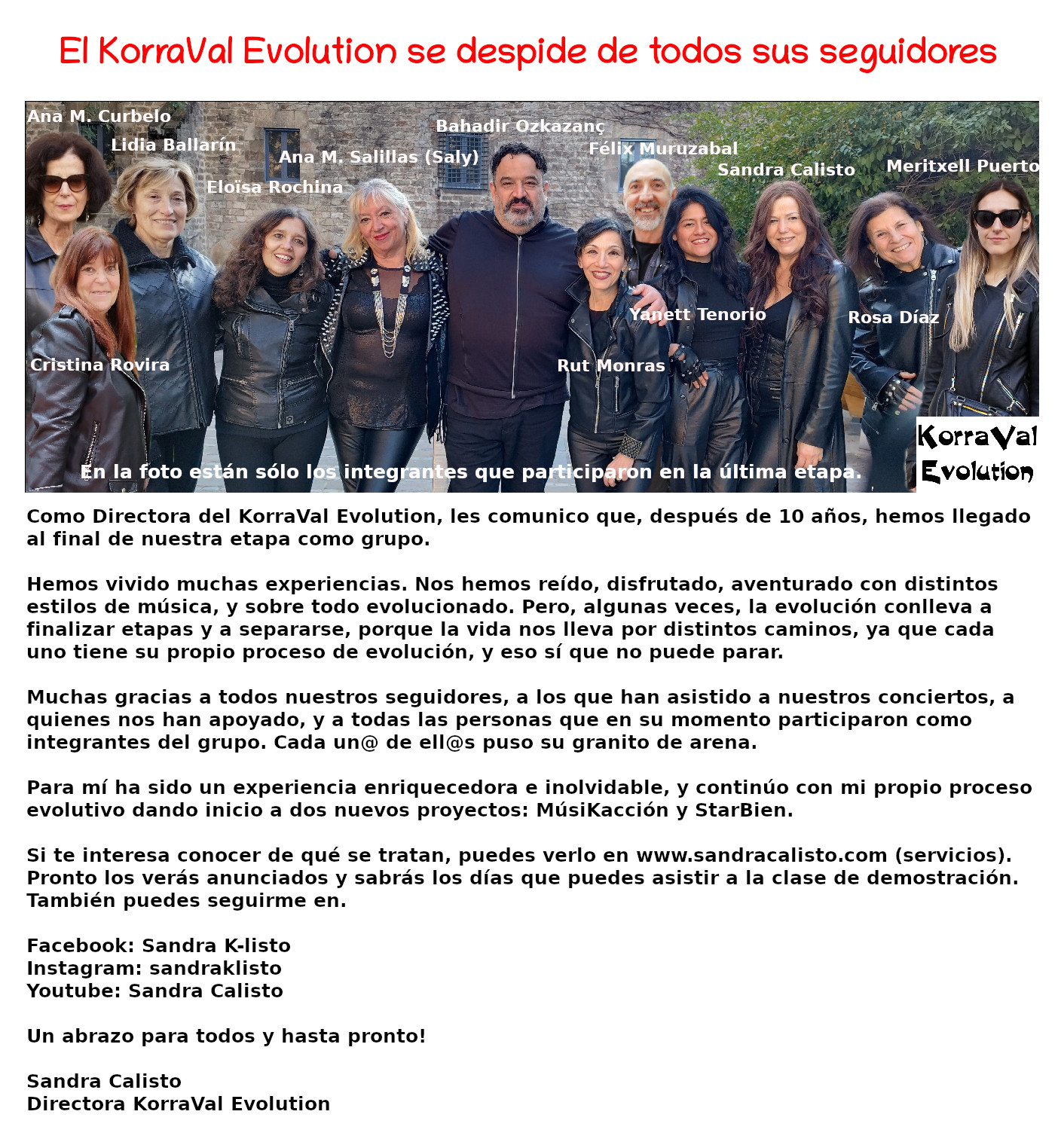 KorraVal Evolution - Despedida